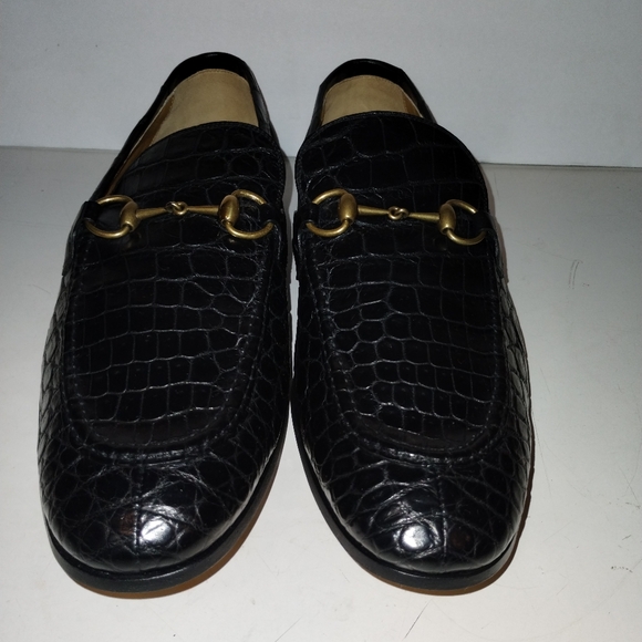 GUCCI Mens Genuine Crocodile Jordaan Horsebit Loafers Size 12 New  $4900 main image 6